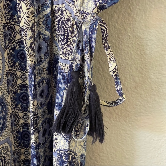 Alchemy Thread Dress XL Blue Print Asymmetric Babydoll Fairycore Fairy Boho - Picture 7 of 10